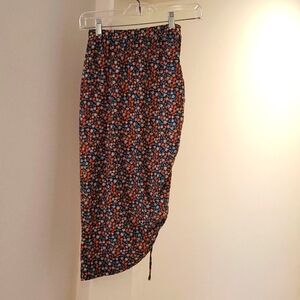 SO Goods for Life:  High Rise Midi Skirt, Size XS, Multi-Colored Floral